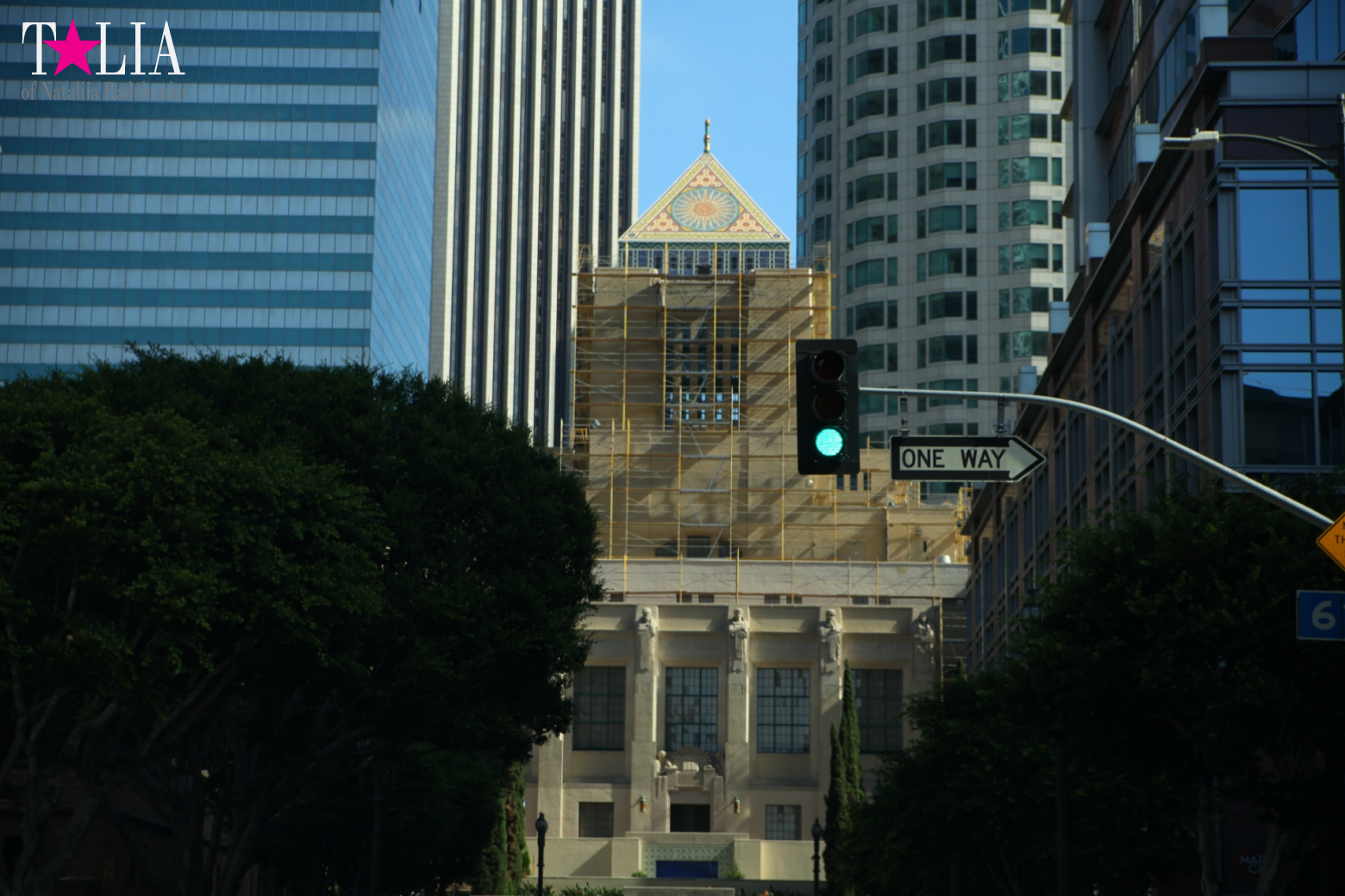 Даунтаун Лос Анджелеса + Знак LAX (Калифорния)